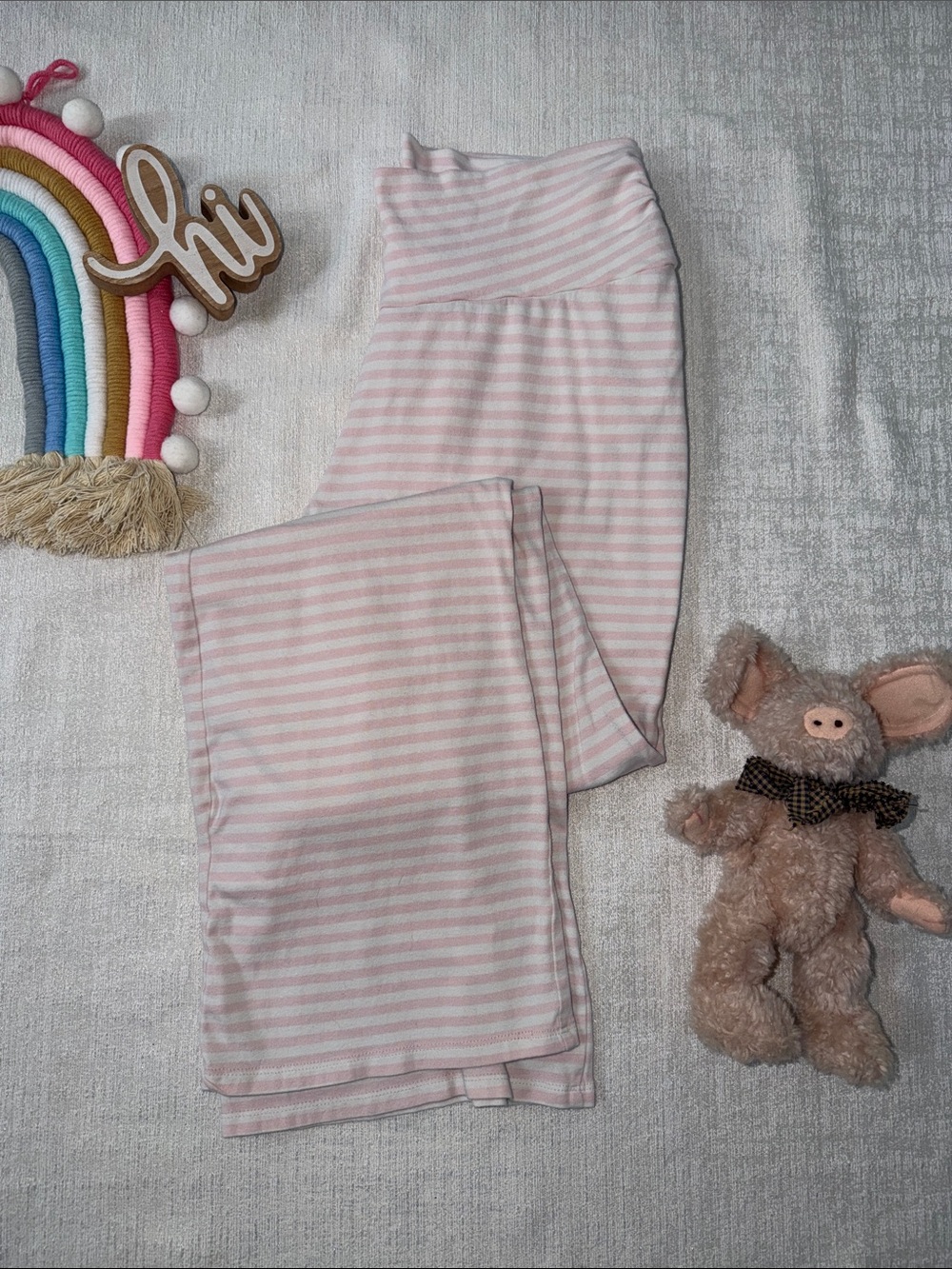 Motherhood Maternity Pink & White Striped Lounge Pants. Size small
